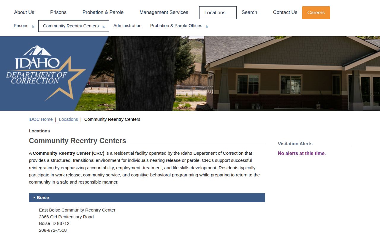IDOC Nampa Community Reentry Center information